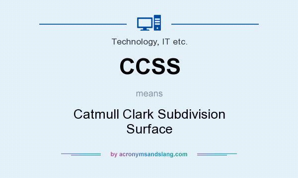 What does CCSS mean? It stands for Catmull Clark Subdivision Surface