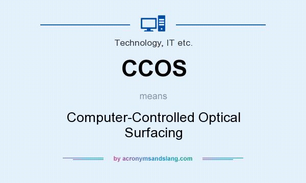 What does CCOS mean? It stands for Computer-Controlled Optical Surfacing