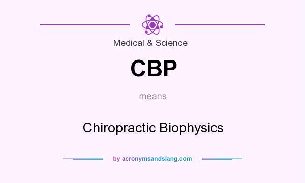 What does CBP mean? It stands for Chiropractic Biophysics