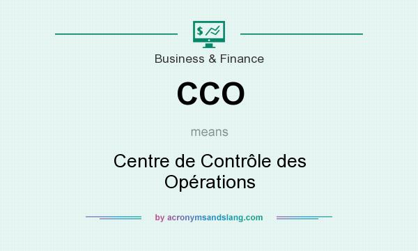 What does CCO mean? It stands for Centre de Contrôle des Opérations