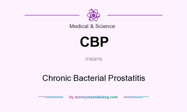 What does CBP mean? It stands for Chronic Bacterial Prostatitis