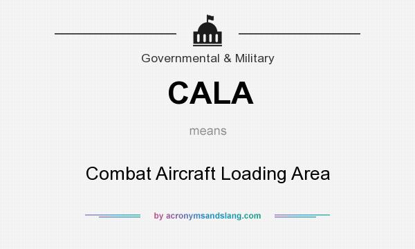 What does CALA mean? It stands for Combat Aircraft Loading Area