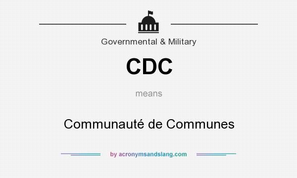 What does CDC mean? It stands for Communauté de Communes