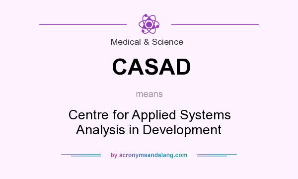 What does CASAD mean? It stands for Centre for Applied Systems Analysis in Development