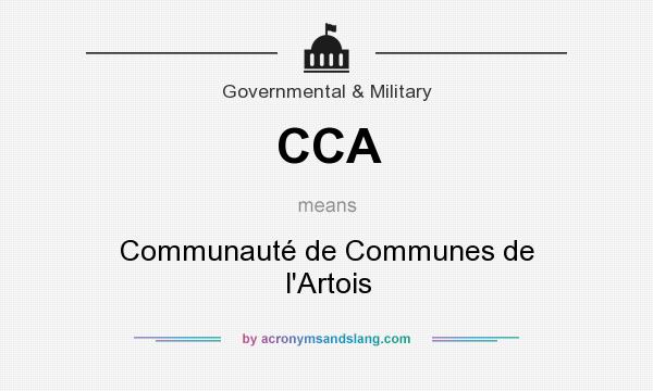 What does CCA mean? It stands for Communauté de Communes de l`Artois