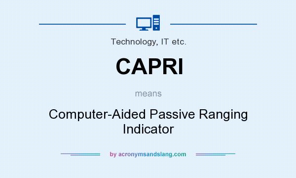 What does CAPRI mean? It stands for Computer-Aided Passive Ranging Indicator