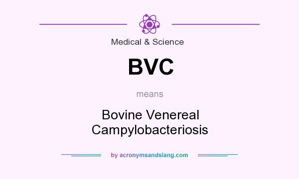 What does BVC mean? It stands for Bovine Venereal Campylobacteriosis