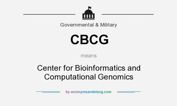 What does CBCG mean? It stands for Center for Bioinformatics and Computational Genomics