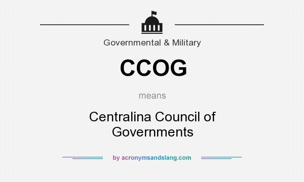 What does CCOG mean? It stands for Centralina Council of Governments