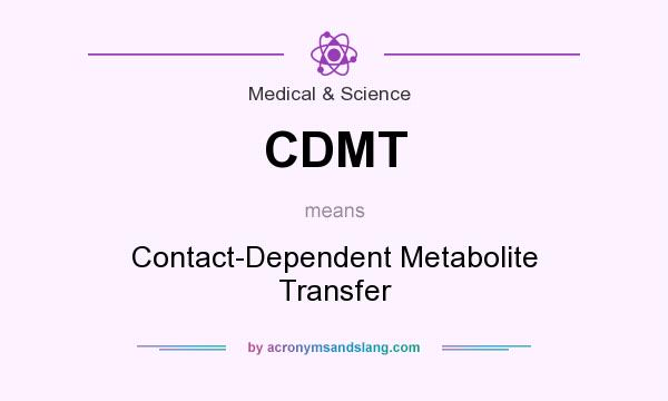 What does CDMT mean? It stands for Contact-Dependent Metabolite Transfer