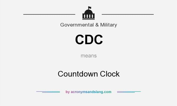 What does CDC mean? It stands for Countdown Clock