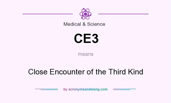 What does CE3 mean? It stands for Close Encounter of the Third Kind