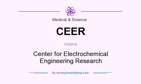 What does CEER mean? It stands for Center for Electrochemical Engineering Research