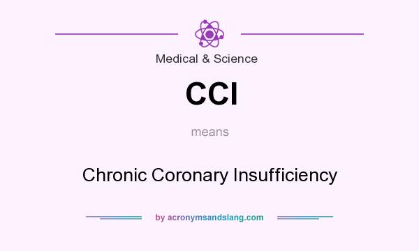 What does CCI mean? It stands for Chronic Coronary Insufficiency