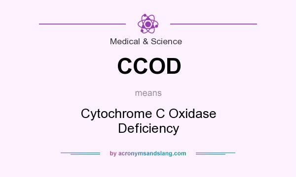 What does CCOD mean? It stands for Cytochrome C Oxidase Deficiency