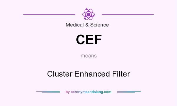 What does CEF mean? It stands for Cluster Enhanced Filter