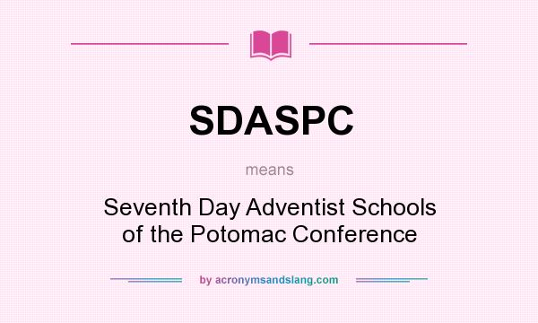 What does SDASPC mean? It stands for Seventh Day Adventist Schools of the Potomac Conference
