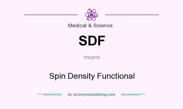 What does SDF mean? It stands for Spin Density Functional