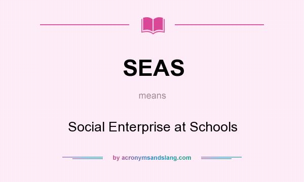 What does SEAS mean? It stands for Social Enterprise at Schools