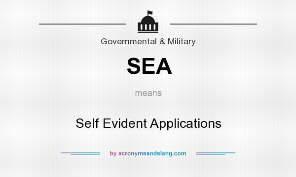 What does SEA mean? It stands for Self Evident Applications