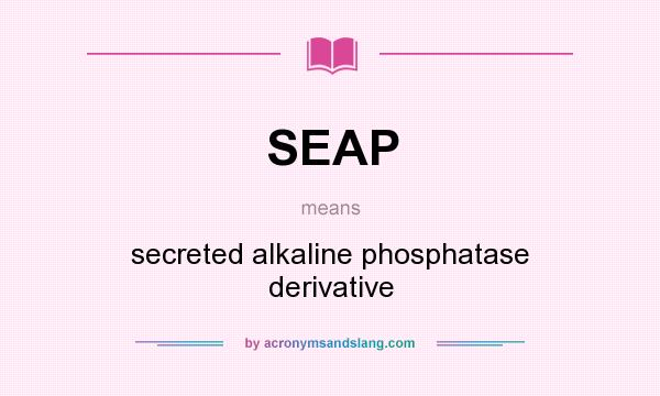 What does SEAP mean? It stands for secreted alkaline phosphatase derivative