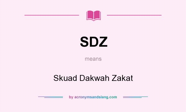 What does SDZ mean? It stands for Skuad Dakwah Zakat