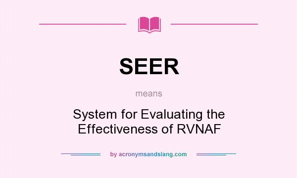 What does SEER mean? It stands for System for Evaluating the Effectiveness of RVNAF