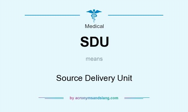 What does SDU mean? It stands for Source Delivery Unit
