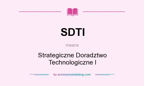 What does SDTI mean? It stands for Strategiczne Doradztwo Technologiczne I