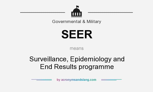 What does SEER mean? It stands for Surveillance, Epidemiology and End Results programme