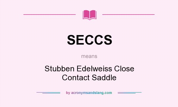 What does SECCS mean? It stands for Stubben Edelweiss Close Contact Saddle