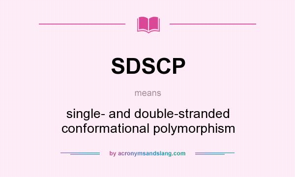 What does SDSCP mean? It stands for single- and double-stranded conformational polymorphism