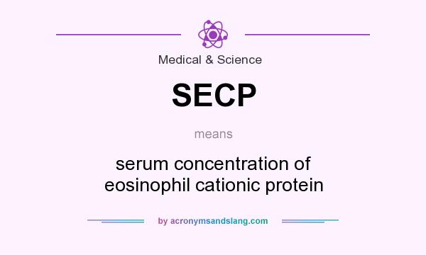 What does SECP mean? It stands for serum concentration of eosinophil cationic protein