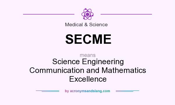 What does SECME mean? It stands for Science Engineering Communication and Mathematics Excellence