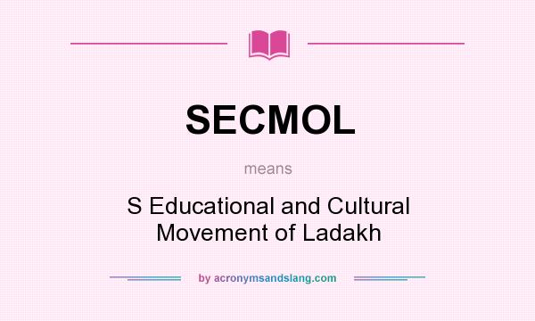 What does SECMOL mean? It stands for S Educational and Cultural Movement of Ladakh