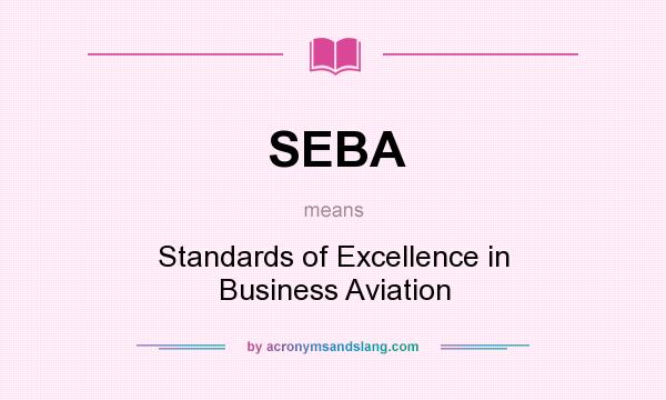 What does SEBA mean? It stands for Standards of Excellence in Business Aviation