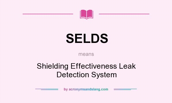 What does SELDS mean? It stands for Shielding Effectiveness Leak Detection System