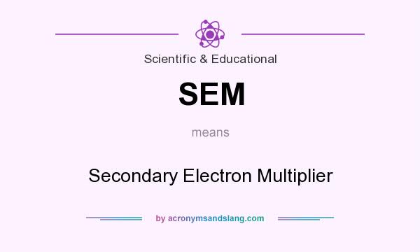 What does SEM mean? It stands for Secondary Electron Multiplier