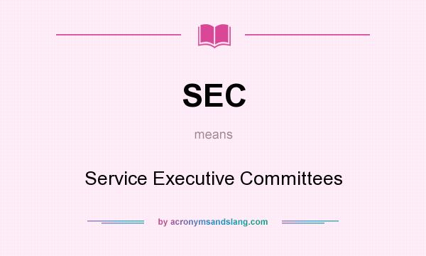What does SEC mean? It stands for Service Executive Committees