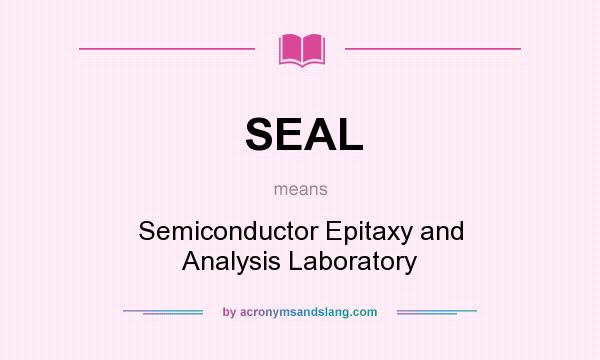 What does SEAL mean? It stands for Semiconductor Epitaxy and Analysis Laboratory
