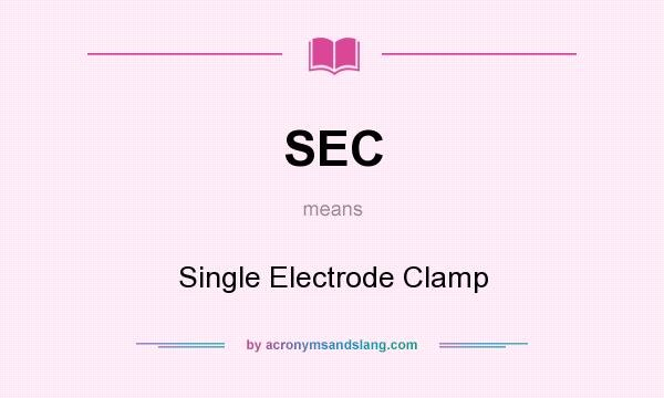 What does SEC mean? It stands for Single Electrode Clamp