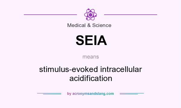 What does SEIA mean? It stands for stimulus-evoked intracellular acidification