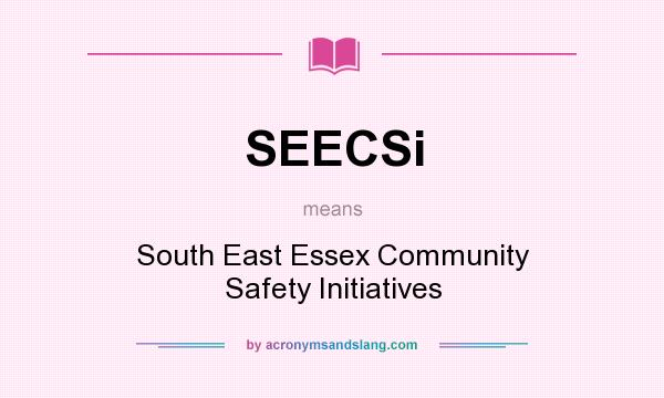 What does SEECSi mean? It stands for South East Essex Community Safety Initiatives