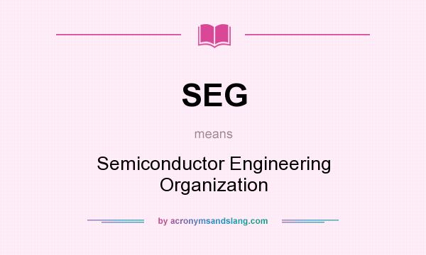 What does SEG mean? It stands for Semiconductor Engineering Organization