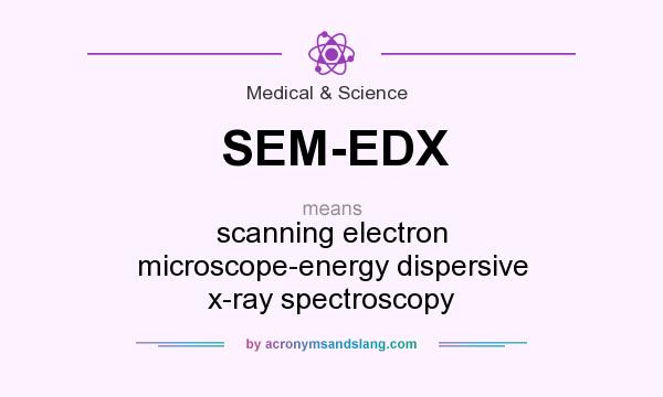 What does SEM-EDX mean? It stands for scanning electron microscope-energy dispersive x-ray spectroscopy