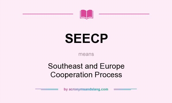 What does SEECP mean? It stands for Southeast and Europe Cooperation Process