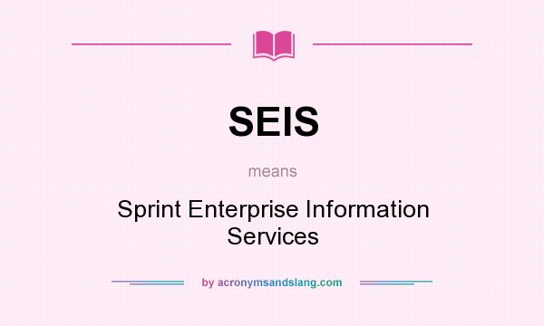 What does SEIS mean? It stands for Sprint Enterprise Information Services