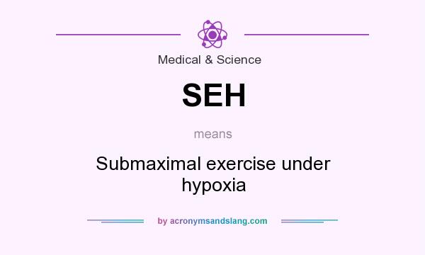 What does SEH mean? It stands for Submaximal exercise under hypoxia