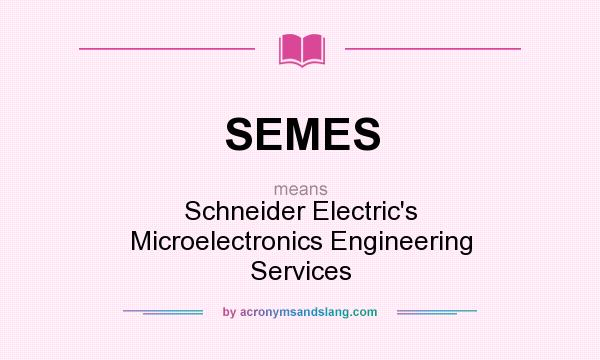 What does SEMES mean? It stands for Schneider Electric`s Microelectronics Engineering Services