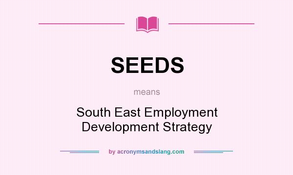 What does SEEDS mean? It stands for South East Employment Development Strategy